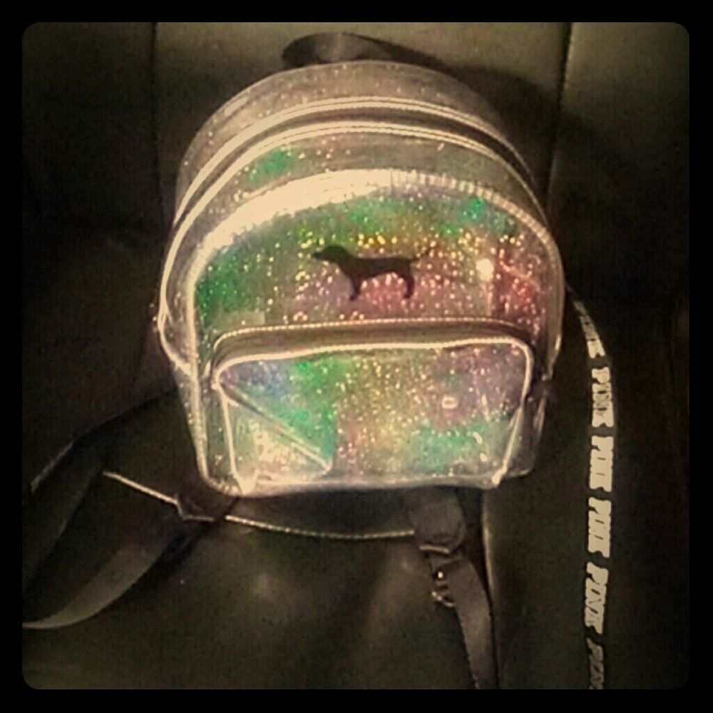 Pink holographic bag